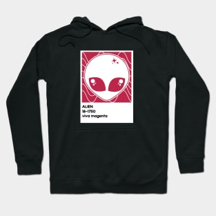 Kawaii Alien Viva Magenta Hoodie